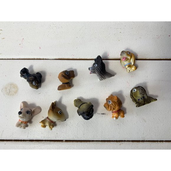 Snubbies Dog Figure Toy Lot Of 9 Miniature Puppies Mini Snubby 1" - Picture 2 of 2